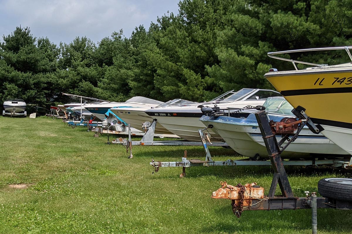Row of boats at Inspiration Ministries auction